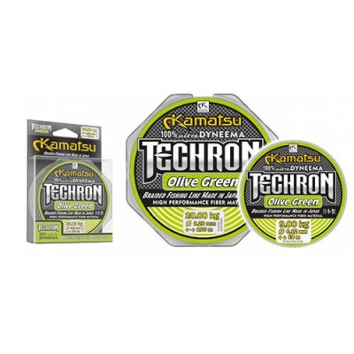 Kamatsu Techron Olive Braided Fishing Line - 100m